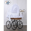 Extra textil 4 delar uppsättning till babykorg Charlotte no. 2100-906 or 72100med vit broderat Bäddset