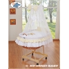 Extra textil 4 delar uppsättning till babykorg no. 99690e-327 i 79690e-327