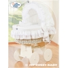Extra textil 4 delar uppsättning till babykorg no. 58962-102 eller 78962-102