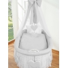 Extra textil 4 delar uppsättning till babykorg no. 59582-523 i 79582 med Grå Bäddset