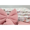 Komplett textil för babykorg pudderrosa