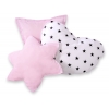MEGA Tipitält uppsättning: Tipi tält Lekmatta Kuddar med dekorfjädrar Black stjärnor/rosa