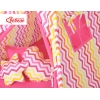 MEGA Tipitält uppsättning:Tipi tält Lekmatta Kuddar - Chevron pink-yellow
