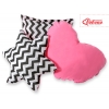 MEGA Tipitält uppsättning:Tipi tält Lekmatta Kuddar - Chevron Svart/rosa