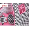 MEGA Tipitält uppsättning:Tipi tält Lekmatta Kuddar - Chevron Svart/rosa