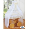 Moses Baskket/Wicker drape crib Deluxe- Bellamy cream