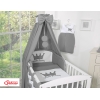 Sänghimmel i bomull till Babysäng- Little Prince/Princess Antracit