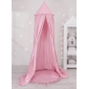 Set: Sänghimmel upphängd från taket med Lekmatta- rosa