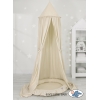 Set: Sänghimmel upphängd från taket med Lekpöl med volang- beige