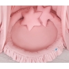 Set: Sänghimmel upphängd från taket med Lekpöl och Kuddar - pastel rosa
