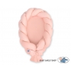 Sovpöl Knot Babynest & Spjälskydd 2 in 1 - pulverrosa
