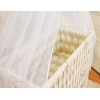 Spjälsäng bedside Sidosäng med madrass med sängkläder Basic Elefanter beige