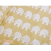 Spjälsäng bedside Sidosäng med madrass med sängkläder Basic Elefanter beige