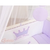 Spjälsäng bedside Sidosäng med madrass med sängkläder Little Prince/Princess lila
