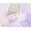 Spjälsäng bedside Sidosäng med madrass med sängkläder Little Prince/Princess lila