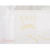 Spjälsäng bedside Sidosäng med madrass med sängkläder Little Prince/Princess vit