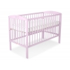 Spjälsäng 120x60cm med krona no. 5006-08- rosa