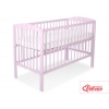 Spjälsäng 120x60cm med stjärnor nr. 5002-08- rosa