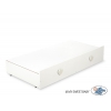 Spjälsäng 120x60cm vit/cream med lådor MAXI