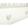 Spjälsäng 120x60cm vit/cream med lådor MAXI