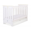 Spjälsäng 120x60cm vit/cream med lådor STANDARD