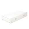 Spjälsäng 120x60cm vit/lilac med lådor MAXI