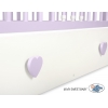 Spjälsäng 120x60cm vit/lilac med lådor MAXI