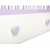Spjälsäng 120x60cm vit/lilac med lådor MAXI