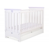 Spjälsäng 120x60cm vit/lilac med lådor STANDARD