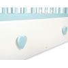 Spjälsäng 120x60cm vit/mint med lådor MAXI