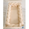 Spjälsängsskydd Fläta XXL- 360 cm beige