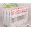 Spjälsängsskydd Fläta XXL- 360 cm pastel rosa