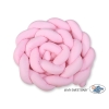Spjälsängsskydd Fläta XXL- 360 cm rosa