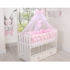 Spjälsängsskydd Fläta XXL- 360 cm rosa