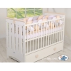 Spjälsängsskydd Fläta XXL- 360 cm vit-grå-beige