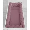 Spjälsängsskydd Flätad XXL- 360 cm Pastellviolett