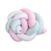 Spjälsängsskydd Knot Fläta Vit Rosa Mynta