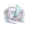 Spjälsängsskydd Knot Fläta White Gray mynta