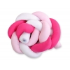 Spjälsängsskydd Knot White Fuchsia Pink