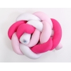 Spjälsängsskydd Knot White Fuchsia Pink