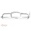 Spjälskydd till spjälsäng 120x60 och 140x70 hjärtan orange ränder