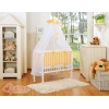 startpaket: Bedside cot + madrass+ sängkläder- hjärtan peach