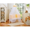 startpaket: Bedside cot + madrass+ sängkläder- hjärtan peach