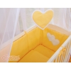 startpaket: Bedside cot + madrass+ sängkläder- hjärtan peach
