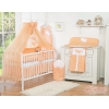 Myggnät till babysäng Chiffon hjärtan peach