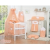 Myggnät till babysäng Chiffon hjärtan peach