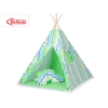 Tipi Lektält med lekmatta - Chevron green-blå