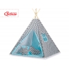 Tipi Lektält med lekmatta - Chevron Svart/blå