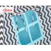 Tipi Lektält med lekmatta - Chevron Svart/blå