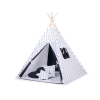Tipi Lektält med lekmatta med dekorfjädrar Black stjärnor/black